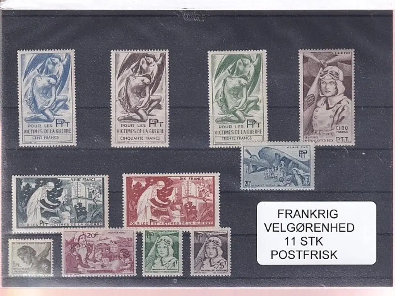 Billede 1 - Frankrig - Velgørenhed - 11 Stk. - Postfrisk