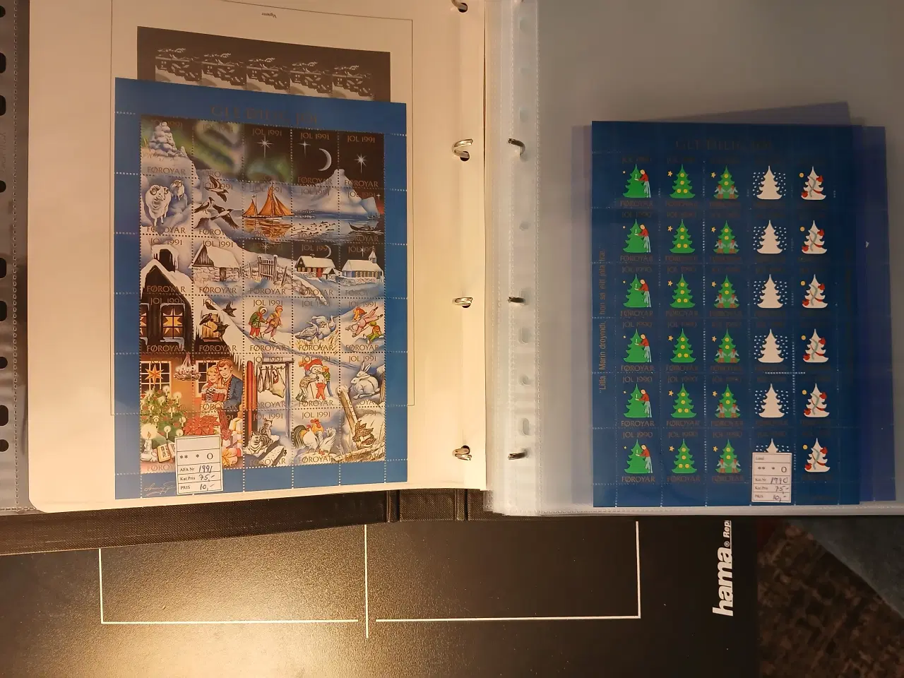 Billede 1 - Færø (29) Julemærkeark. Album med 19 postfriske ju