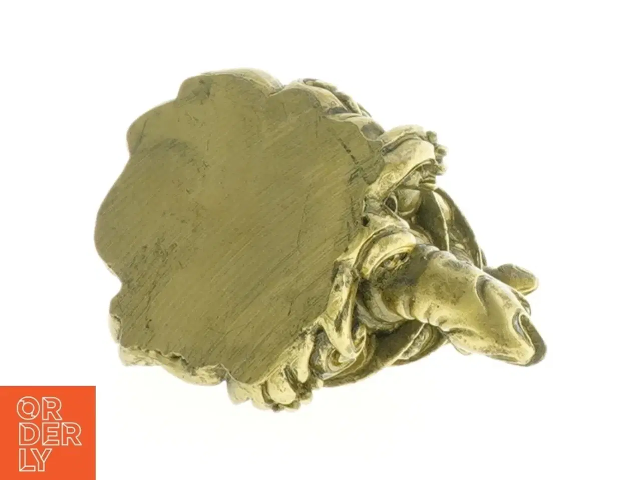 Billede 3 - Gul metal skildpadde figur (str. 10 x 7 cm)