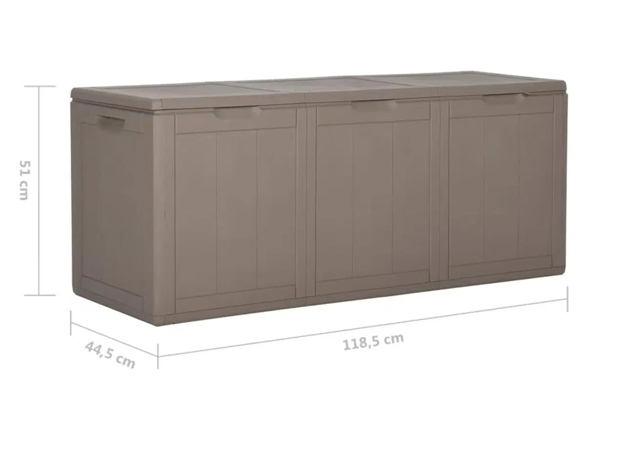 Billede 9 - Opbevaringskasse til haven 270 l PP-trælook brun