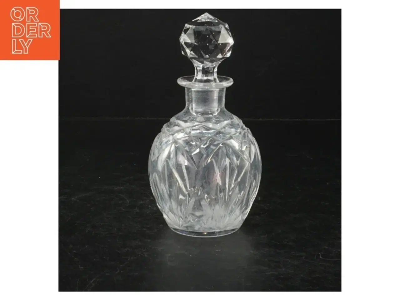 Billede 1 - Krystal karaffel med prop (str. Ø 9 cm. længde, 17 cm)
