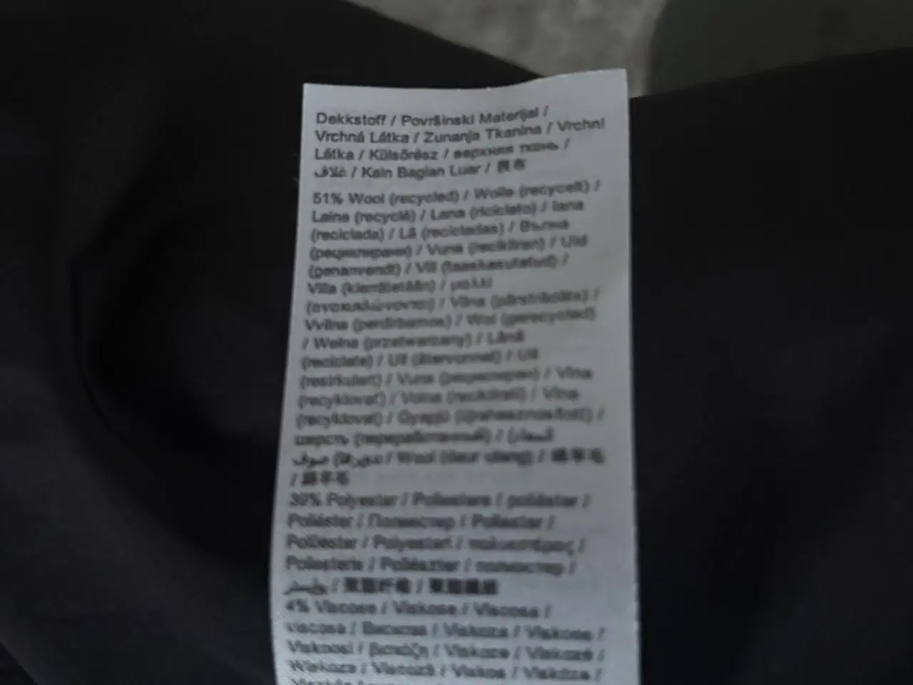 Billede 5 - Esprit uldfrakke med foer. Str. L. 