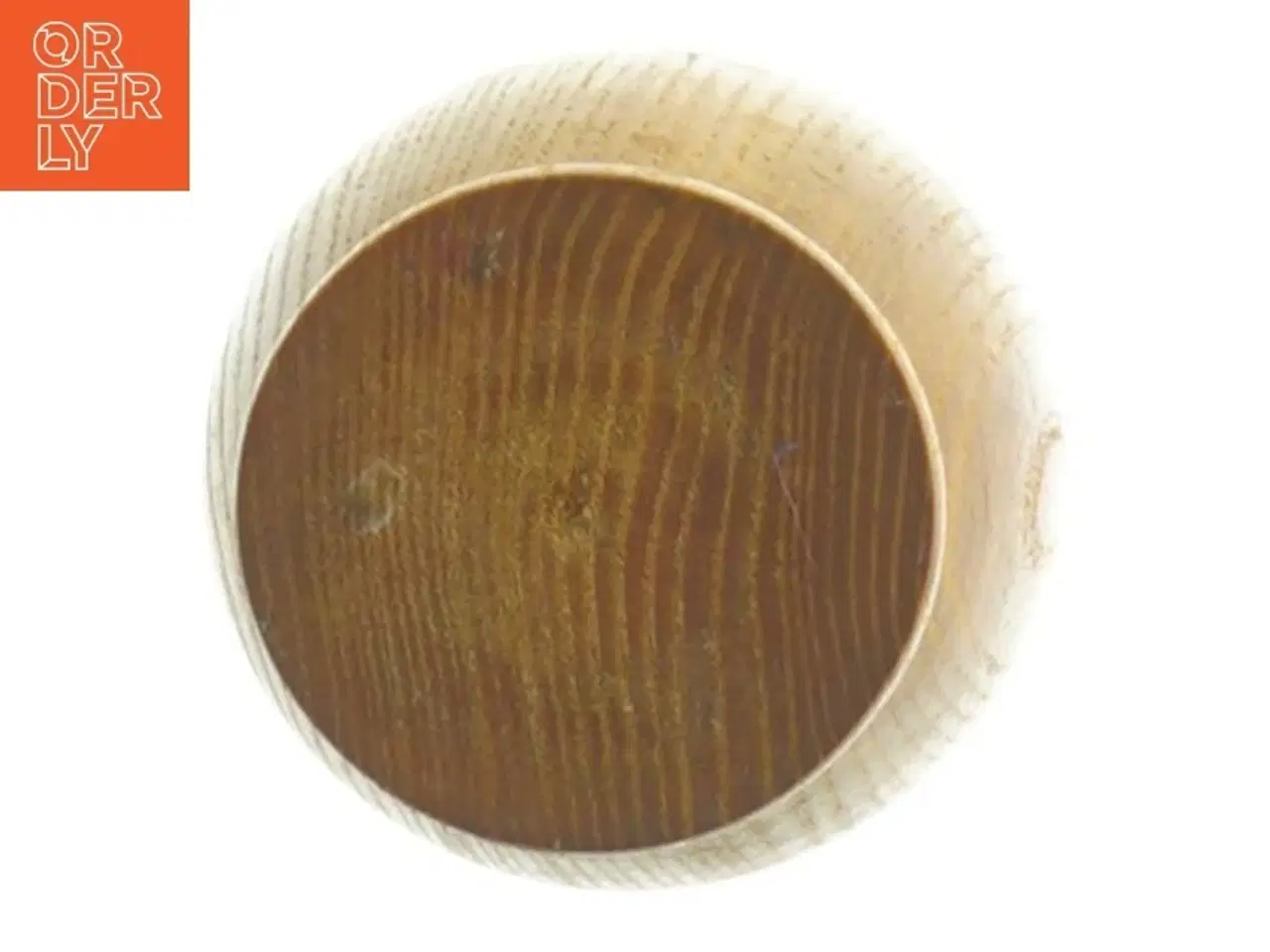 Billede 4 - Teak Træ krukke med keramik låg (str. H. 8 cm)