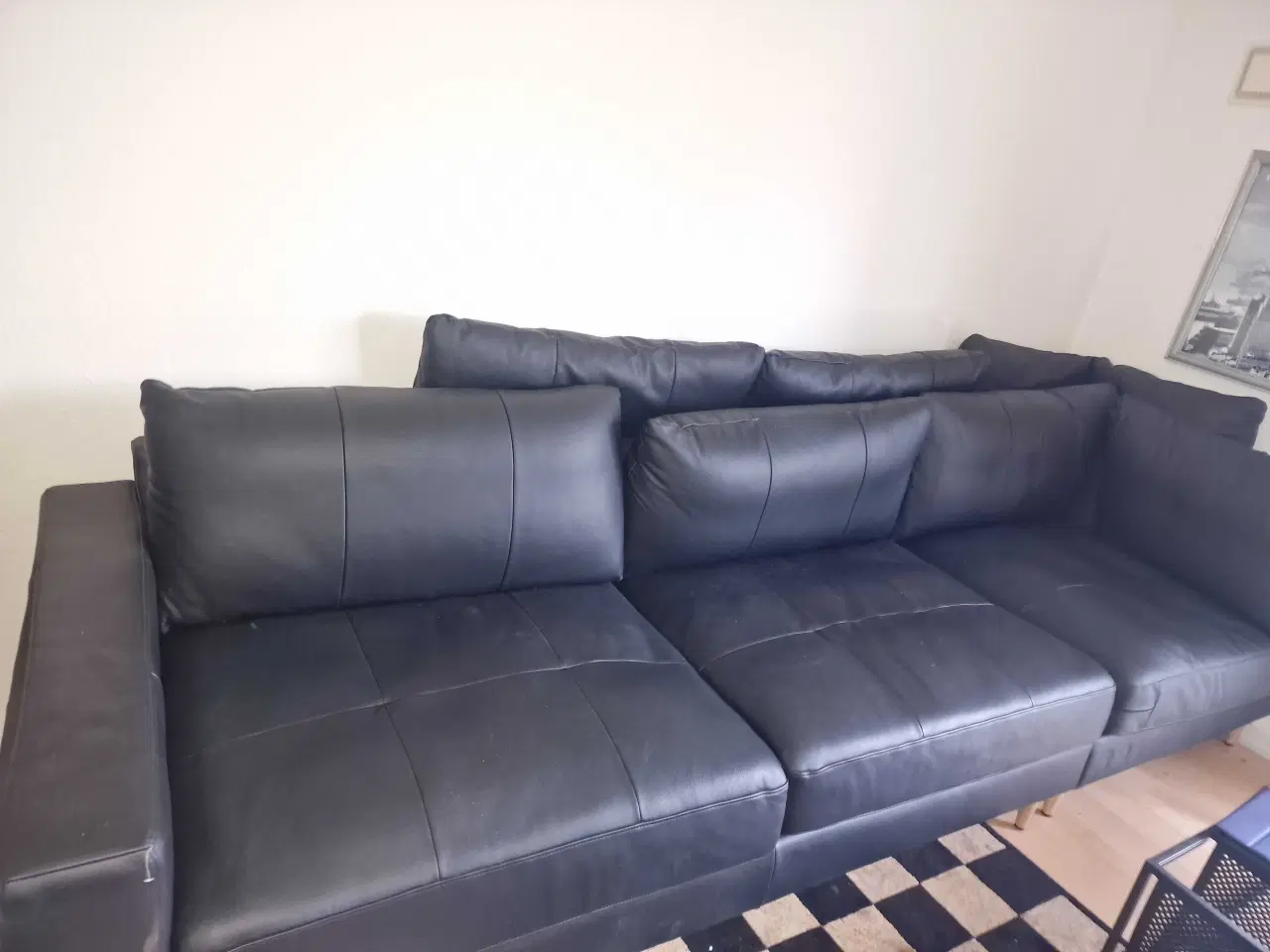 Billede 2 - NY SORT ÆGTE LÆDERSOFA