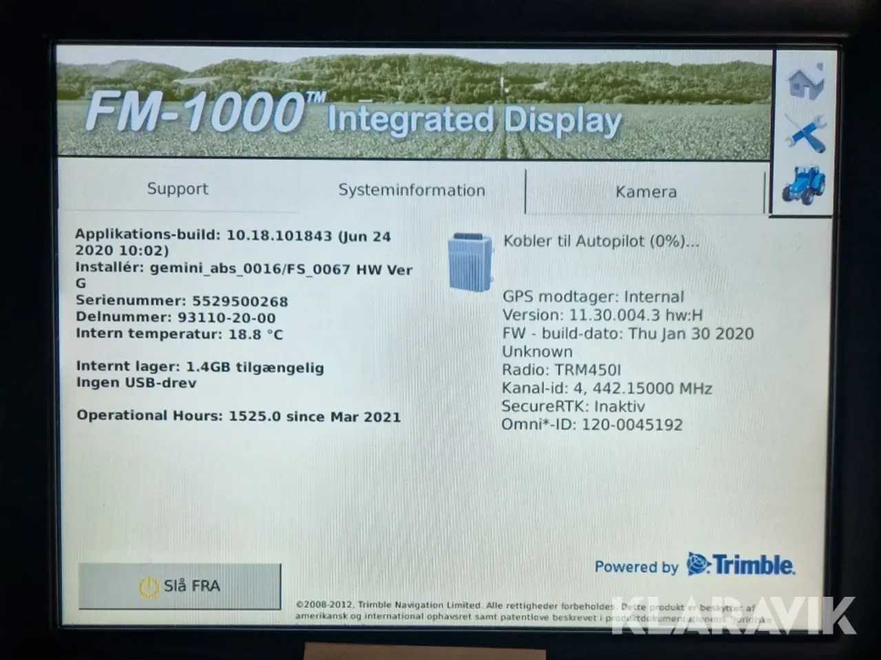 Billede 2 - Autostyring Trimble FMX1000 - komplet