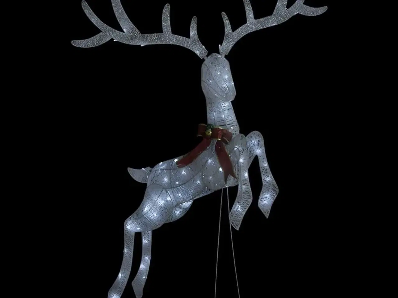 Billede 2 - Flyvende rensdyr juledekoration 120 lysdioder kold hvid