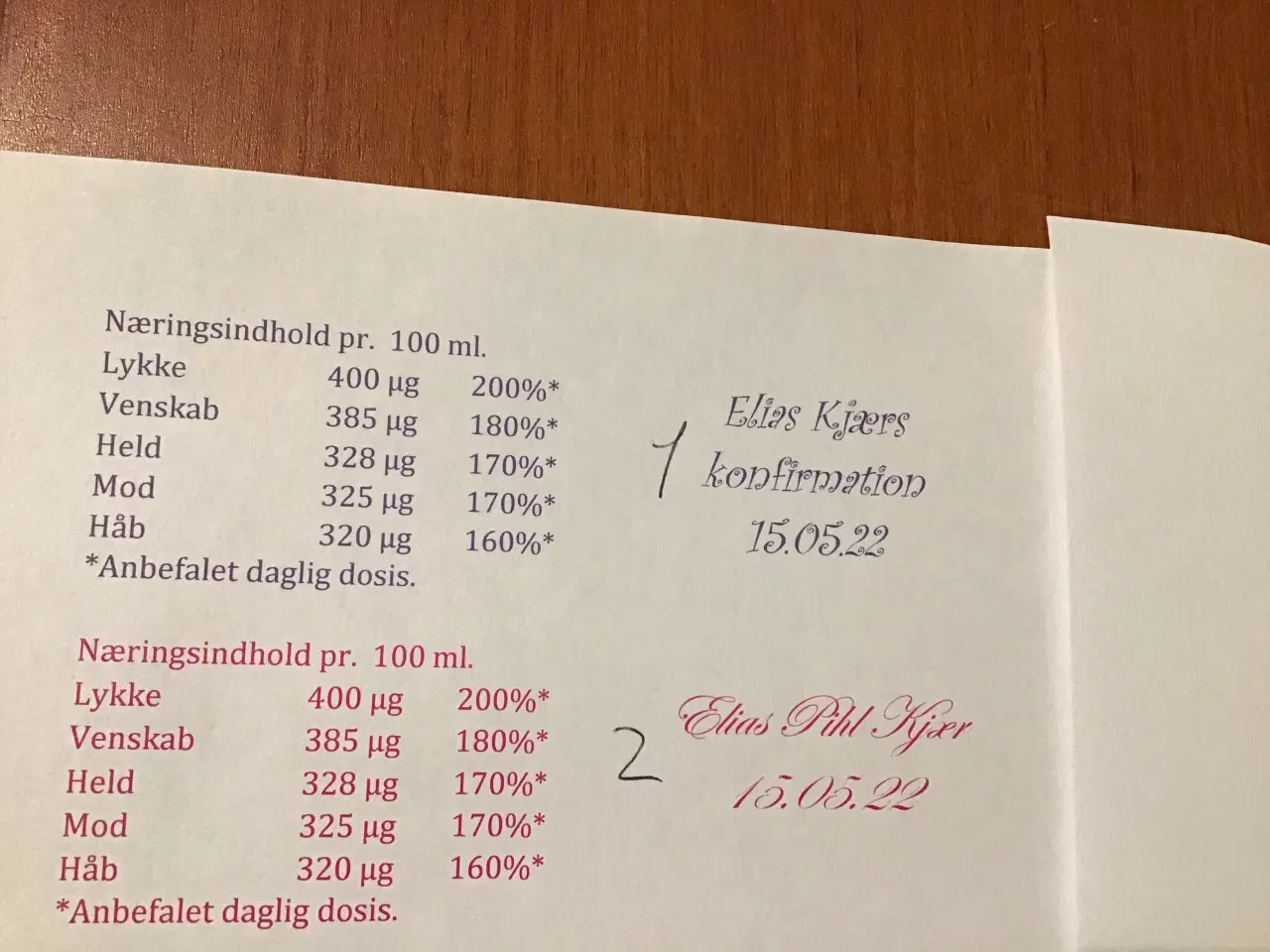 Billede 4 - Labels til konfirmation med navn og dato
