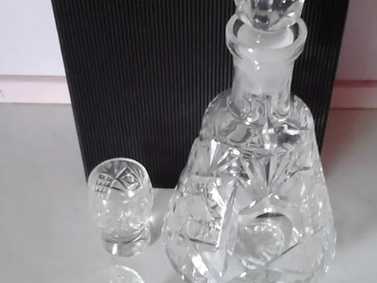 Billede 1 - Krystal karaffel med 6 krystalglas