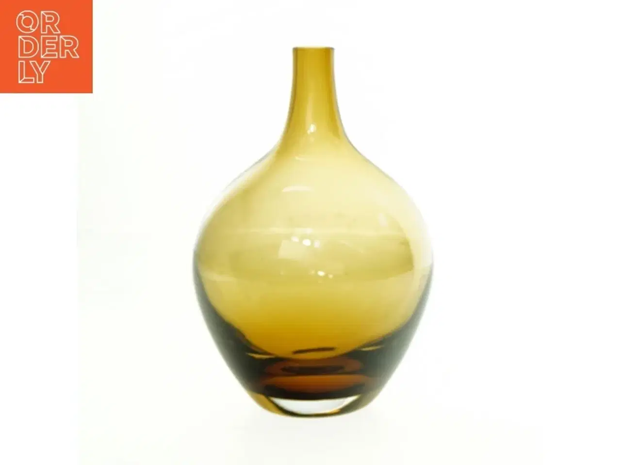 Billede 1 - Gul glasvase (str. 20 x 13 cm)