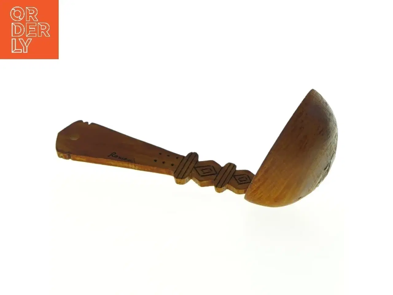 Billede 2 - Træske med udskæringer (str. 19. x 8 cm)