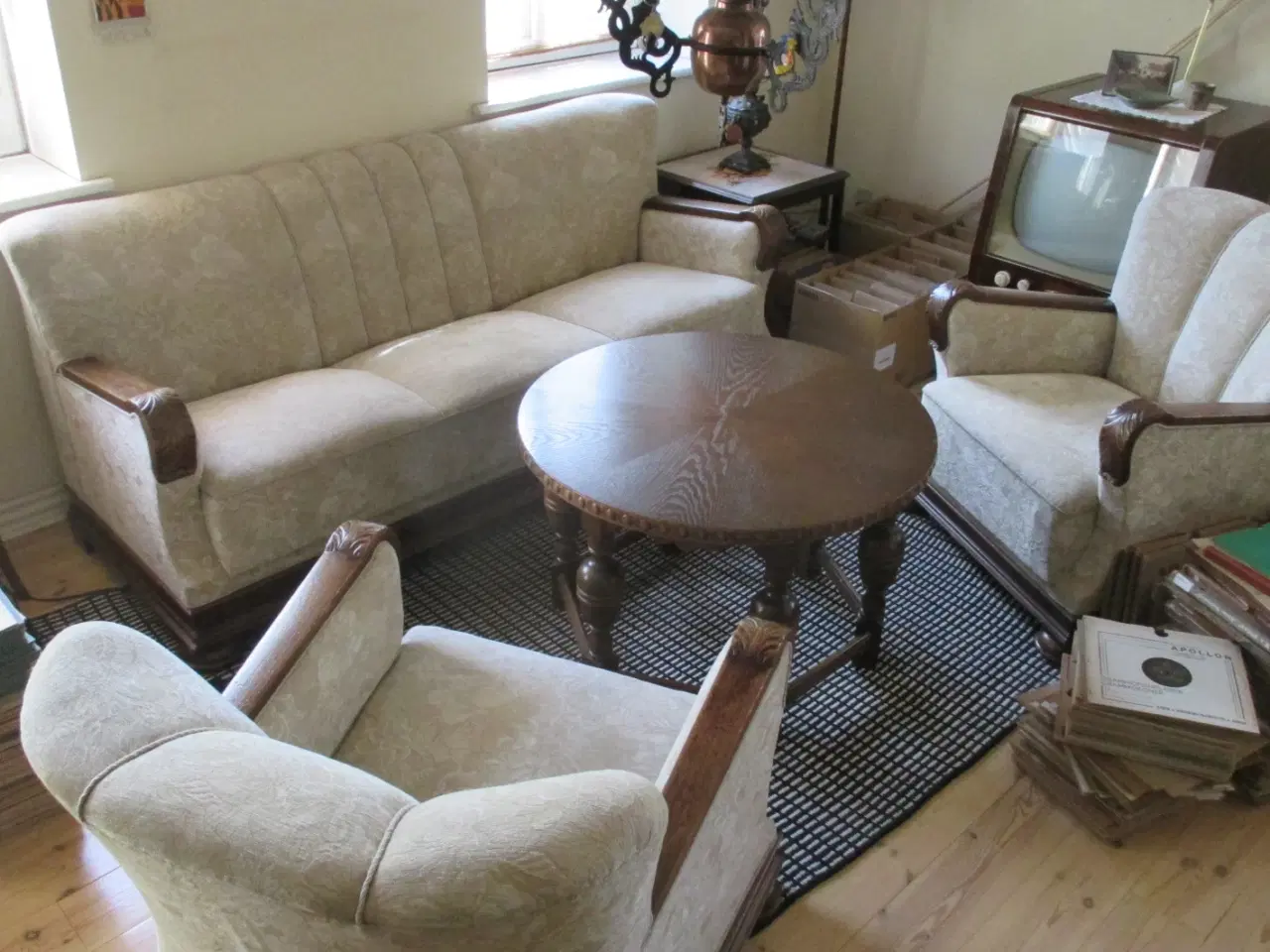 Billede 1 - Vintage sofasæt + sofabord, 1940'erne - 1950'erne