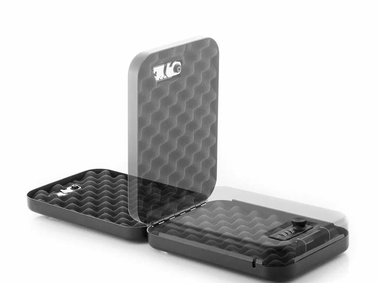 Billede 3 - Sikkerhedsboks med kombinationslås - Prisaven, bærbar med stålkabel (sort)