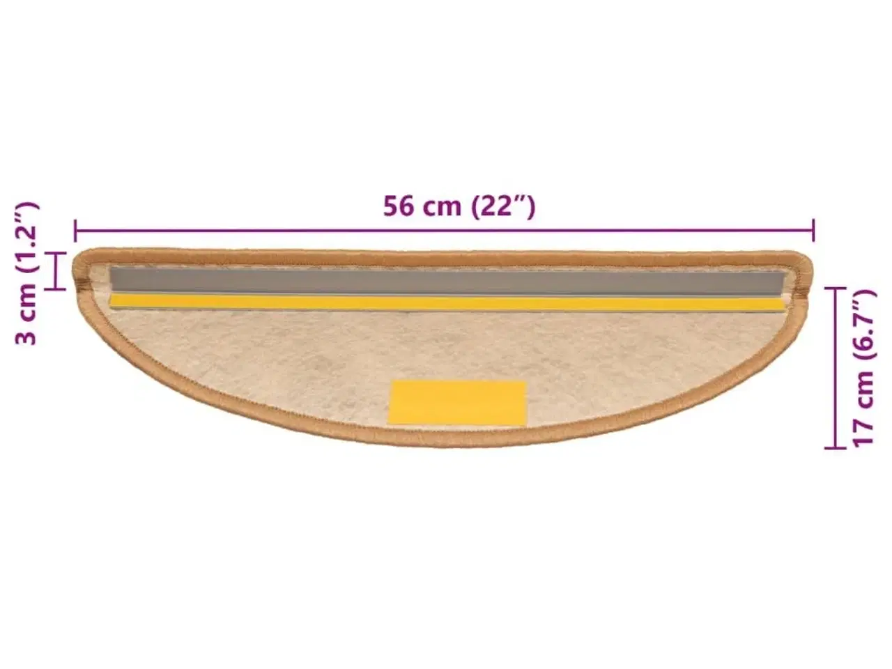 Billede 8 - Selvklæbende trappemåtter 15 stk. 56x17x3 cm sisalfarve