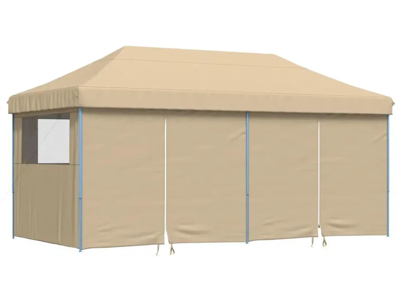 Billede 2 - Foldbart pop-up festtelt med 4 sidevægge beige