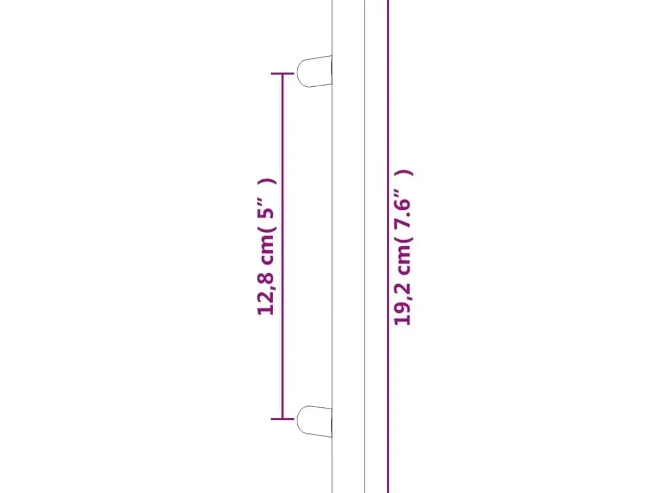 Billede 8 - Skabshåndtag 10 stk. 128 mm rustfrit stål sort
