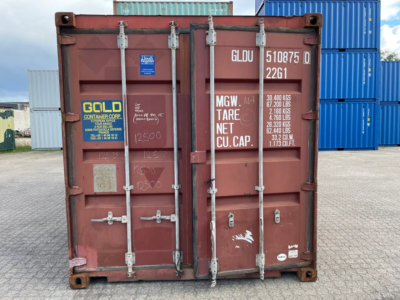 Billede 1 - 20 fods Container- ID: GLDU 510875-0