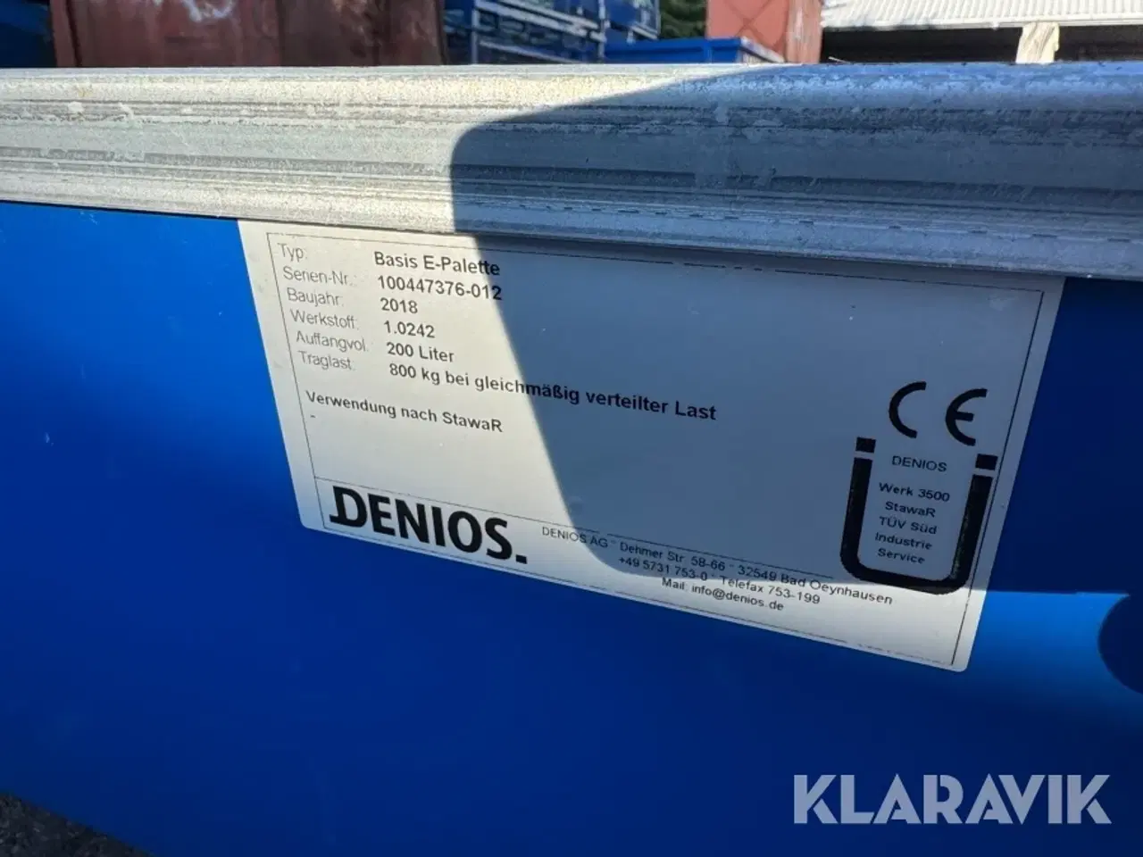 Billede 5 - Opsamlingskar Denios Basis E-palette-VZ