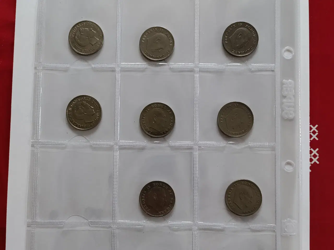 Billede 2 - Danmark 1 kroner 13 stk forskellige