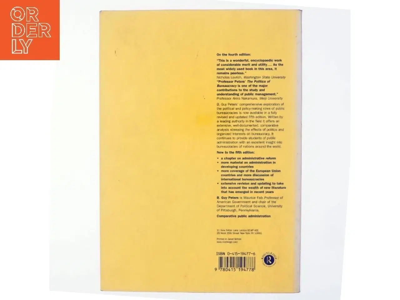 Billede 3 - The Politics of Bureaucracy af B. Guy Peters (Bog)