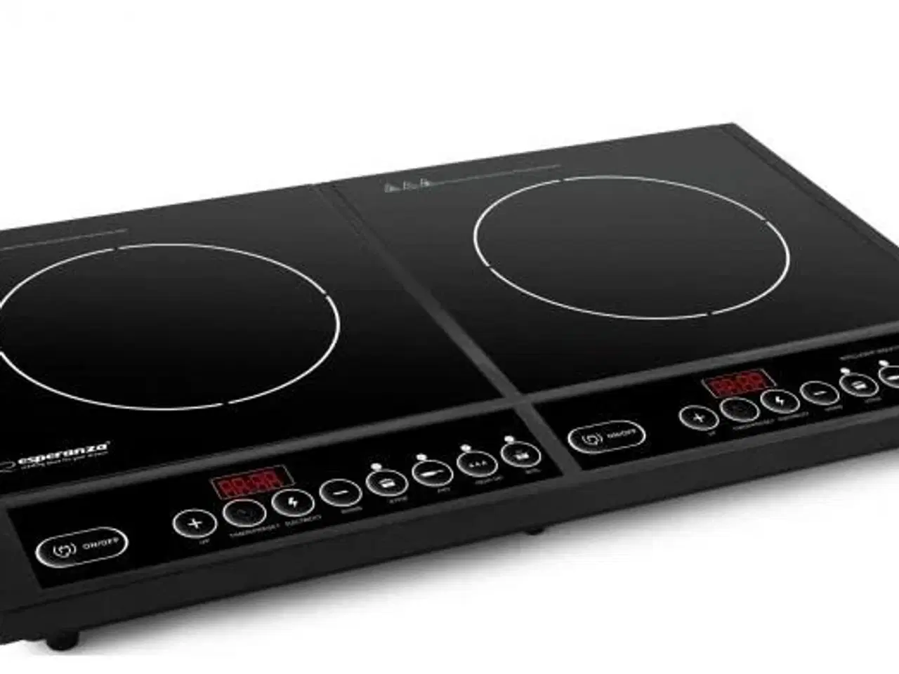 Billede 1 - Induktionskogeplade 2 zoner – Esperanza EKH008, sort, bordmodel
