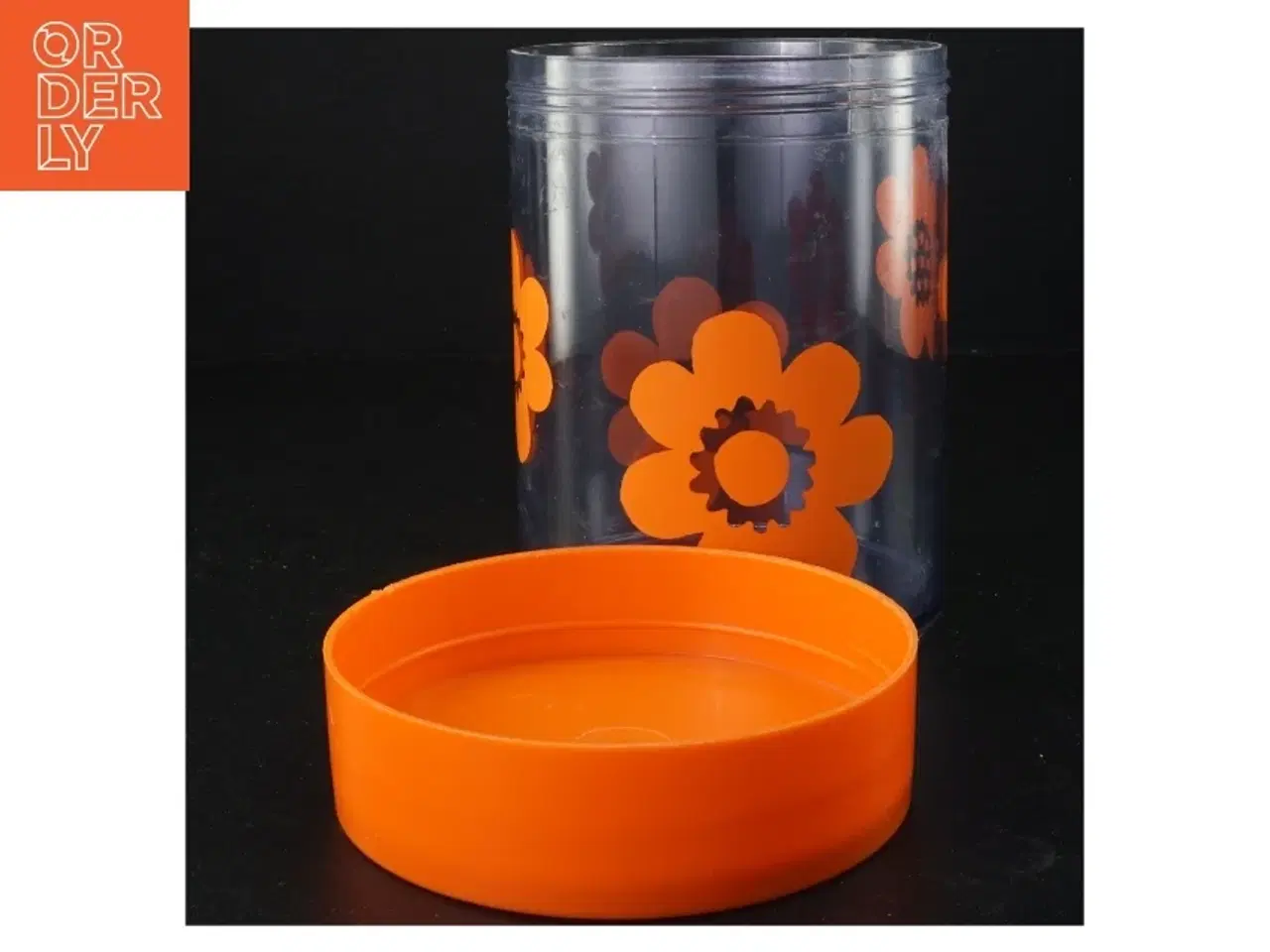 Billede 2 - Retro orange plastfrokostsæt