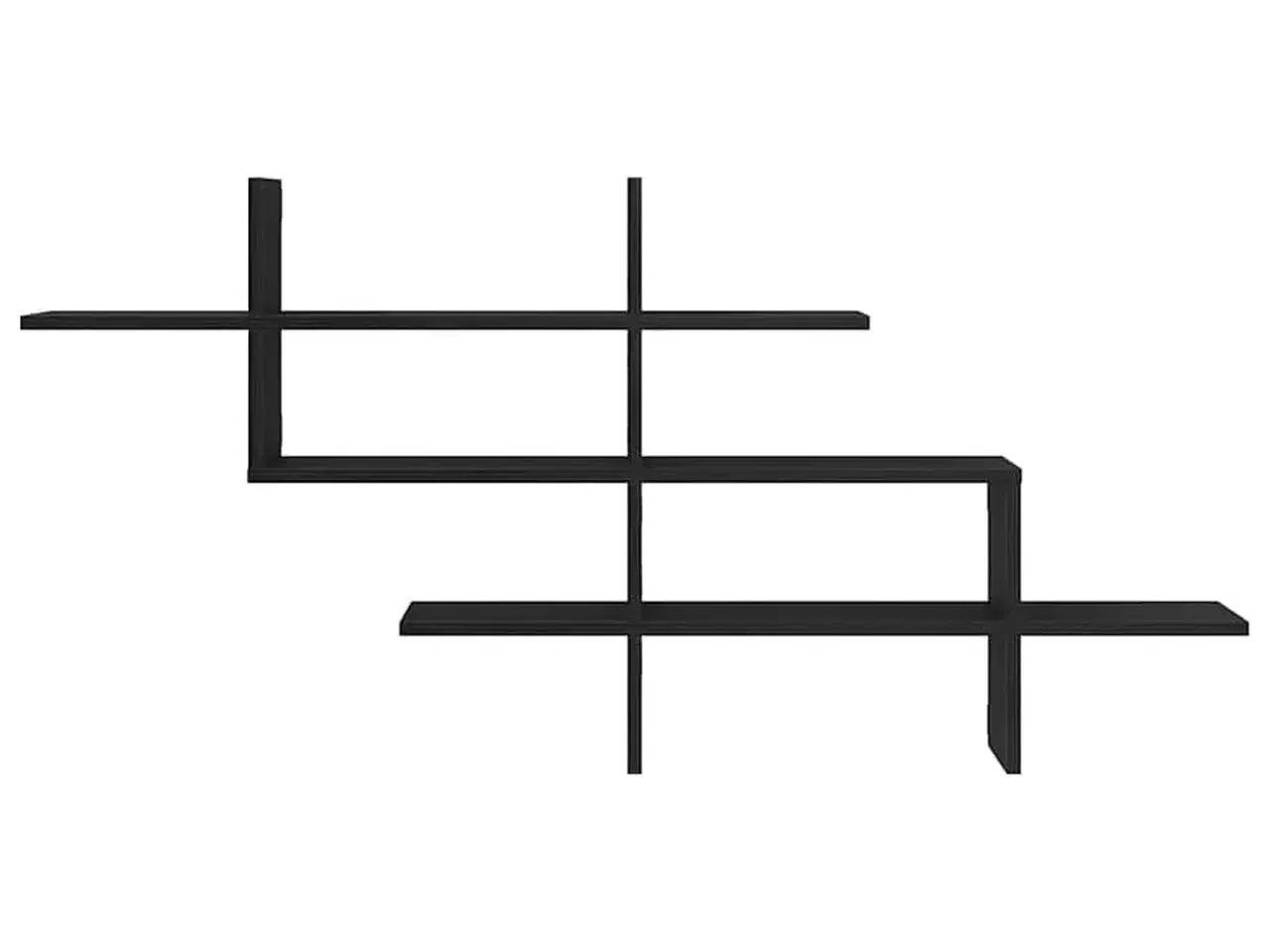 Billede 5 - Væghylde 124,5x18x60,5 cm konstrueret træ sort egetræsfarve