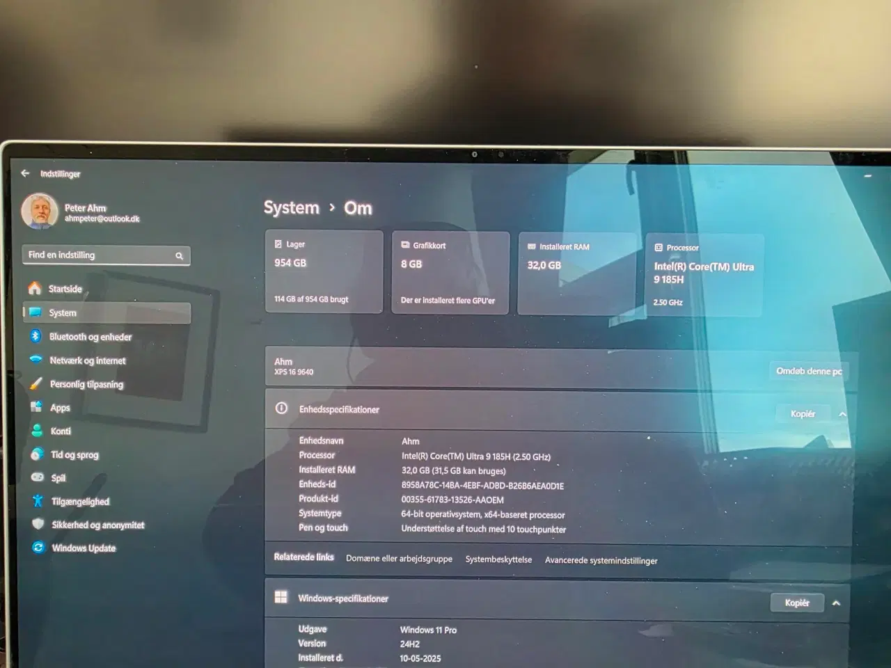 Billede 2 - Dell XPS 16 tommer touch skærm