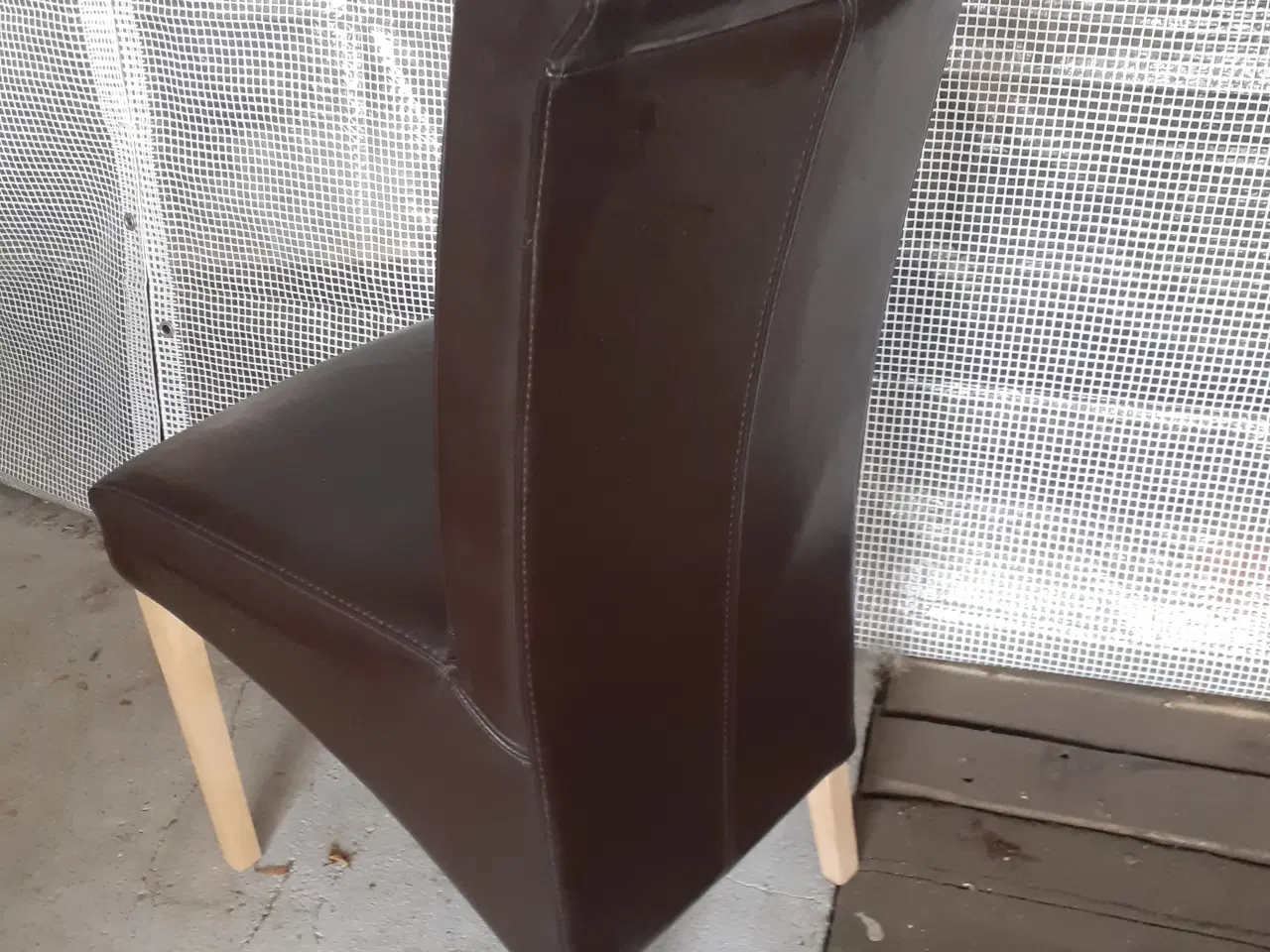 Billede 4 - 4 <Spisestuestole     læderbetrukket