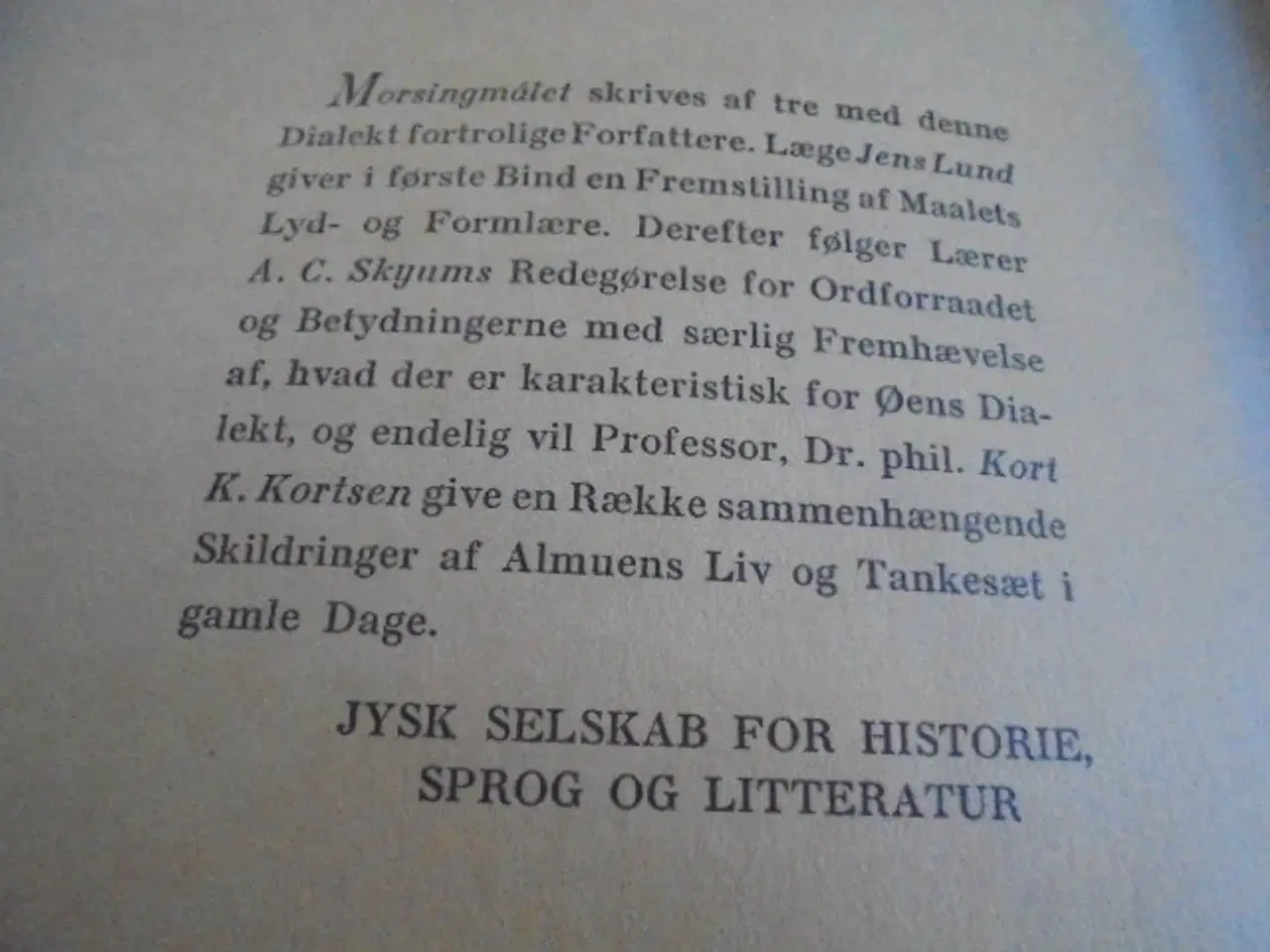 Billede 4 - Morsingmålets lyd- og formlære – udgivet 1938 