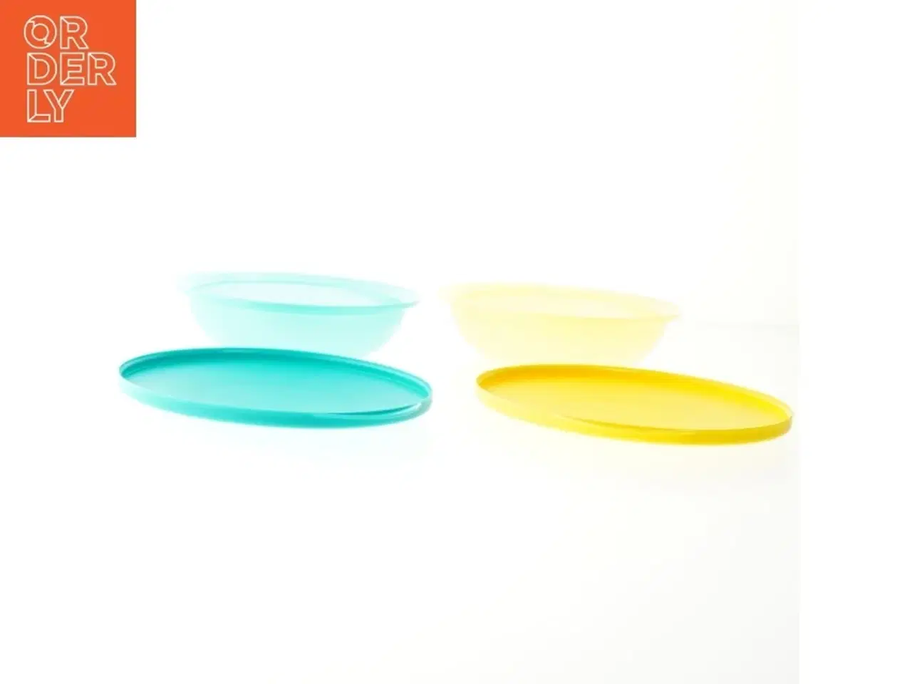 Billede 4 - Plastskåle med låg fra Tupperware (str. Ø 17x4 cm)