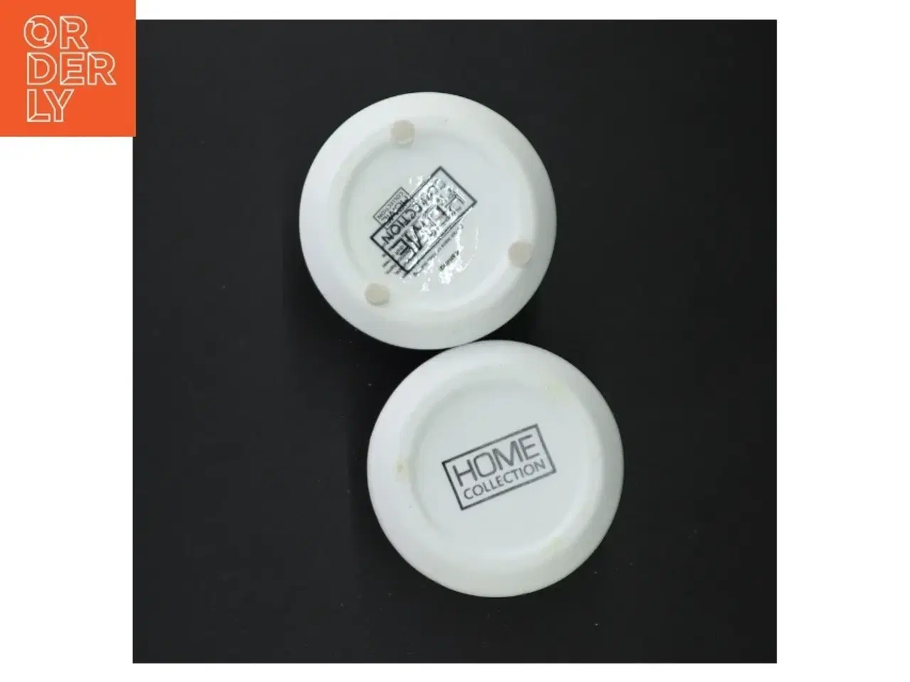 Billede 3 - Hvide keramikskåle med geometrisk mønster fra Home Collection (str. 7 x 8 cm)