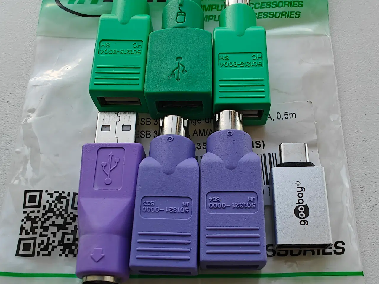 Billede 1 - PS/2 til USB adapter og USB-C
