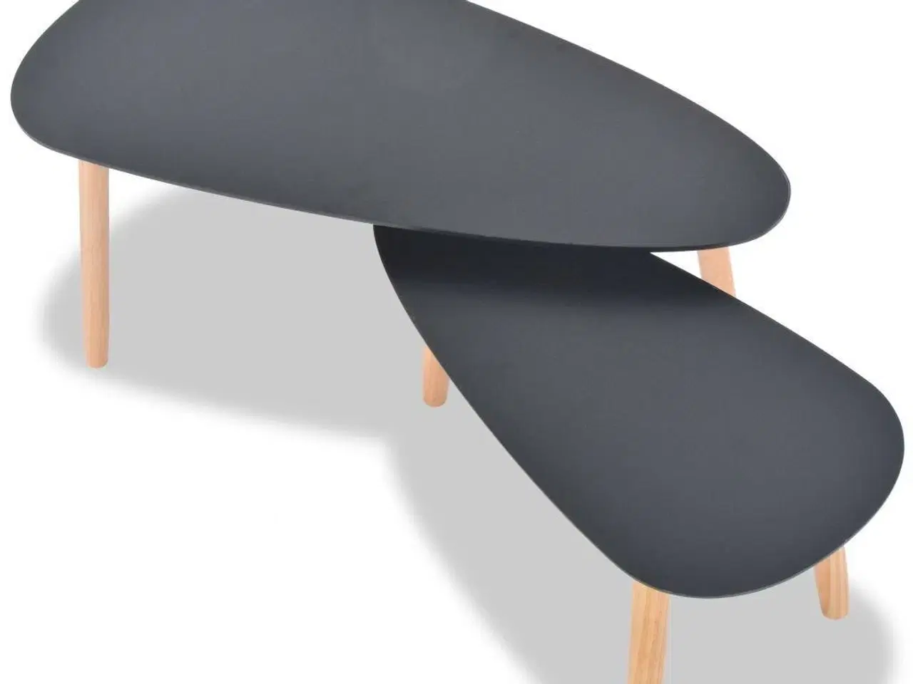 Billede 6 - Sofabordssæt i 2 dele massivt fyrretræ sort