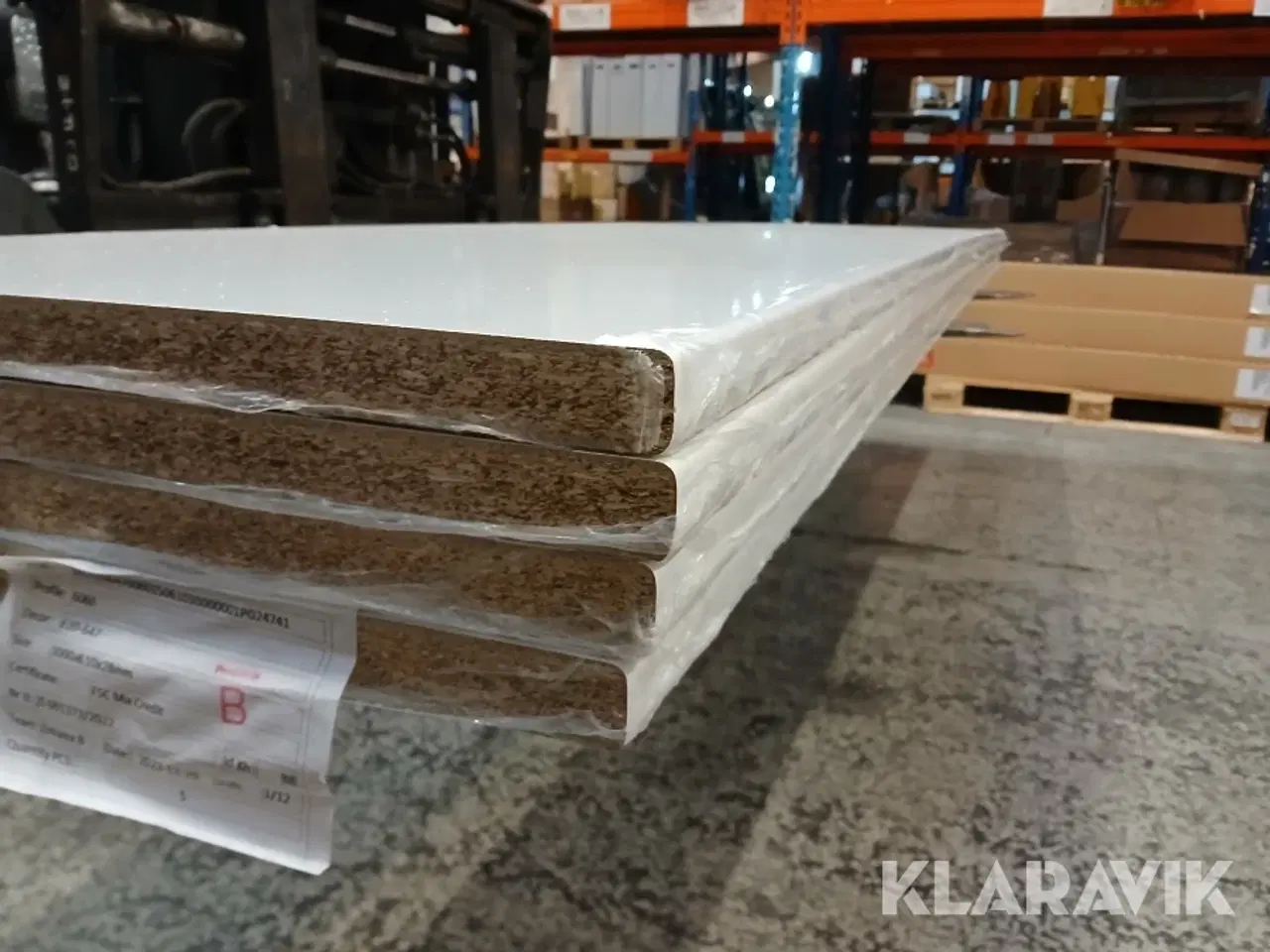 Billede 4 - Bordplader laminat hvid 4 stk
