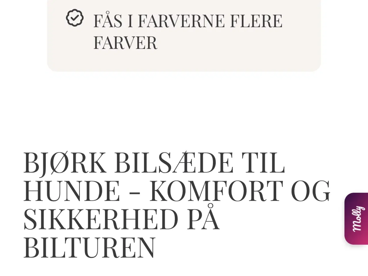 Billede 2 - Bjørk bilsæde til hunde grå