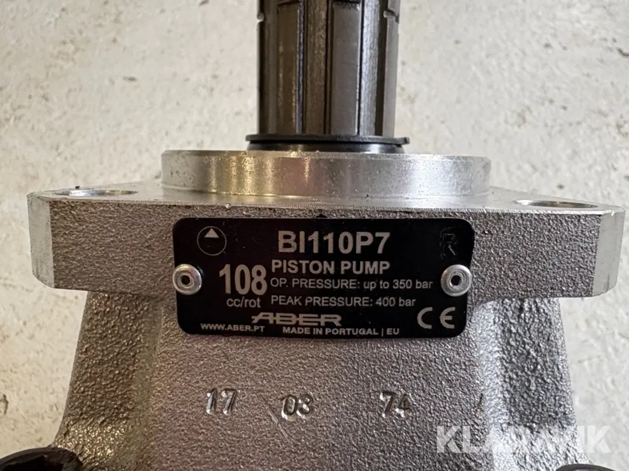 Billede 10 - Gearkasse monteret hydraulik pumpe Aber BI110P7