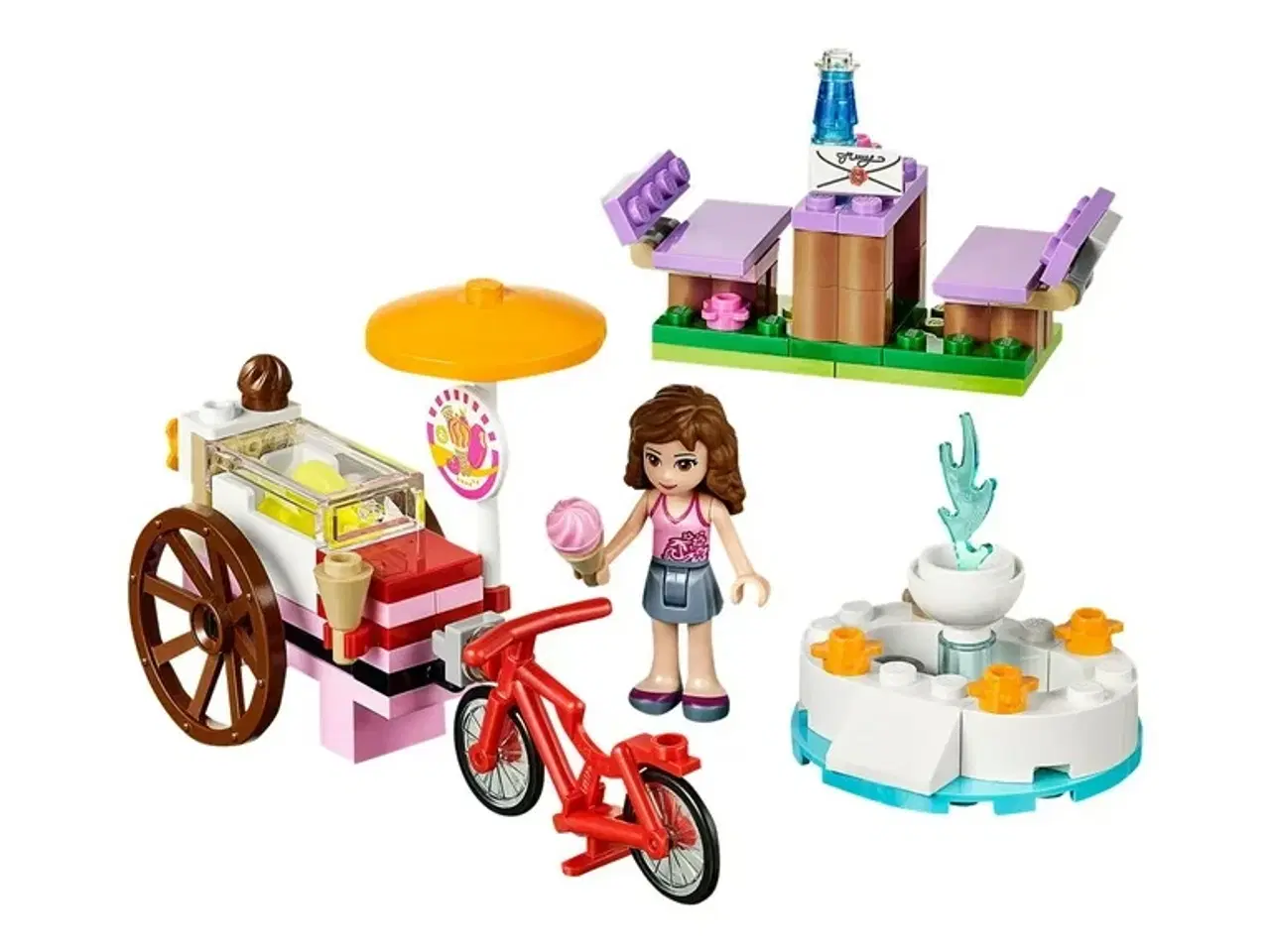Billede 1 - LEGO Friends iscykel, værksted og postkasse