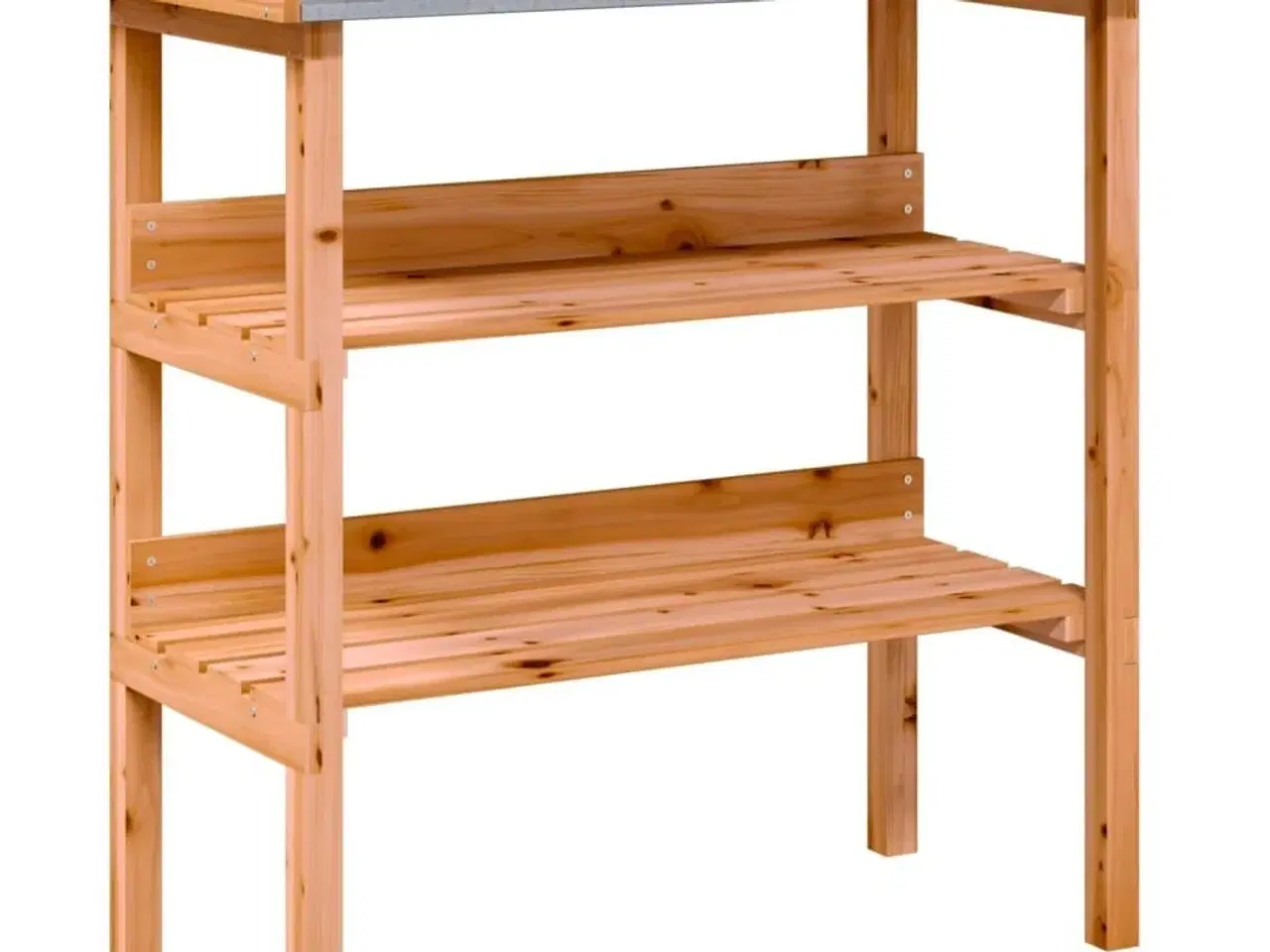 Billede 2 - Plantebord med hylder 78x38x82,5 cm massivt grantræ brun