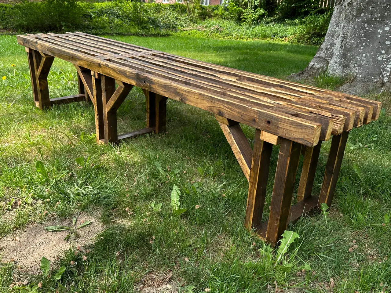 Billede 1 - Håndlavet designerbænk i genbrugstræ