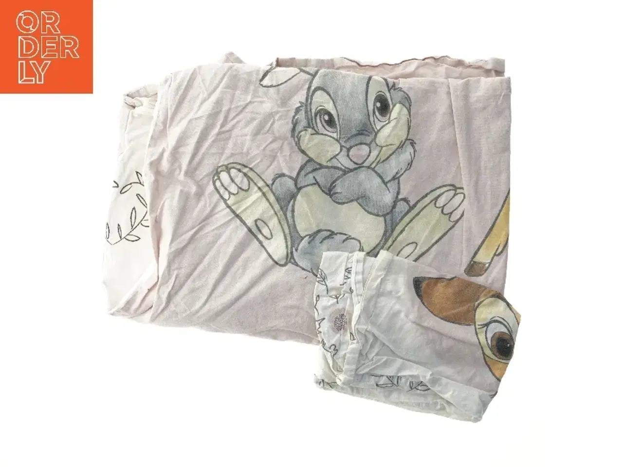 Billede 1 - Disney juniorsengetøj med Bambi og Stampe (str. 85x132 og 33x41 cm)