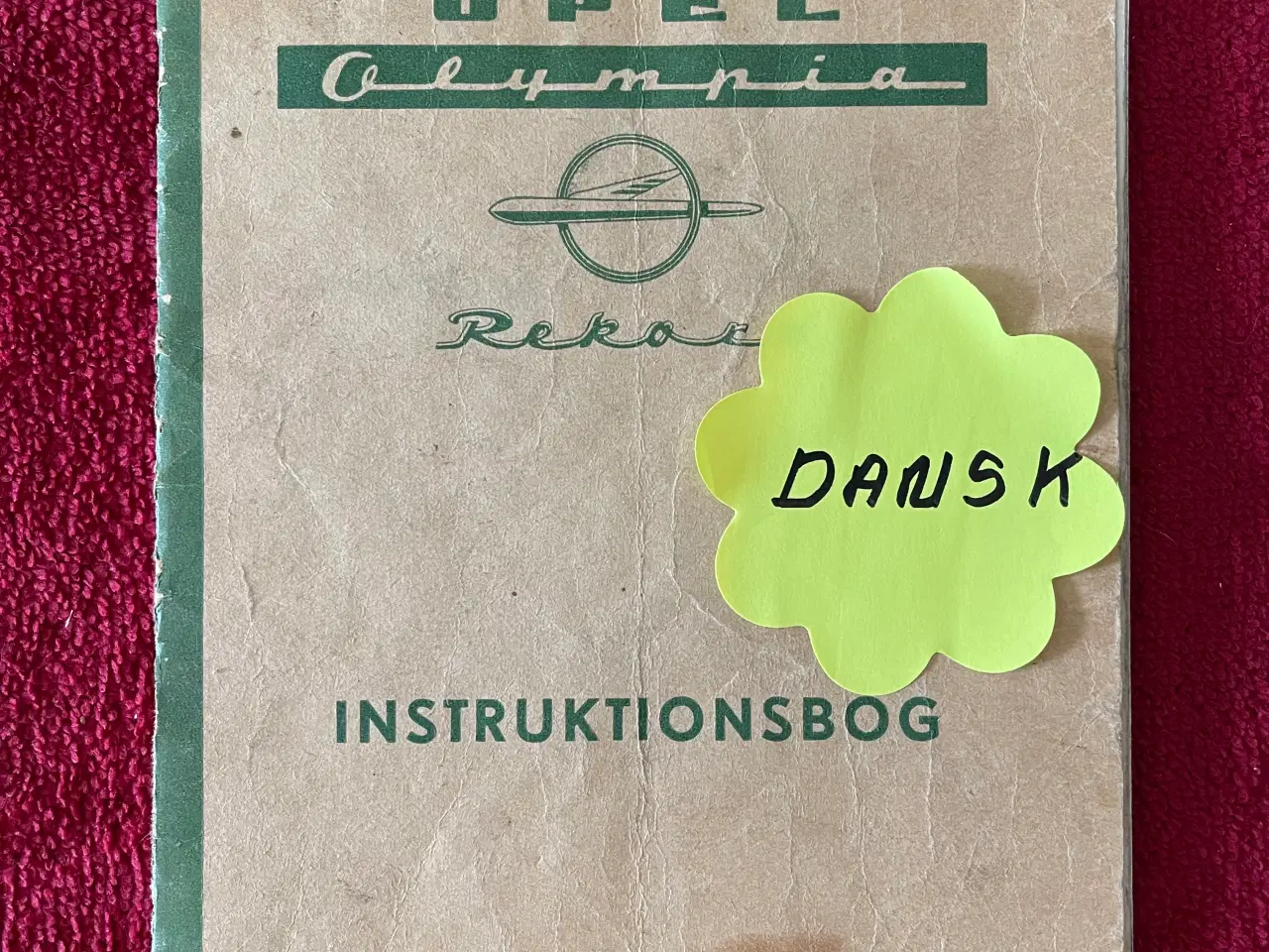 Billede 1 - Instruktionsbog  Opel Olympia Rekord