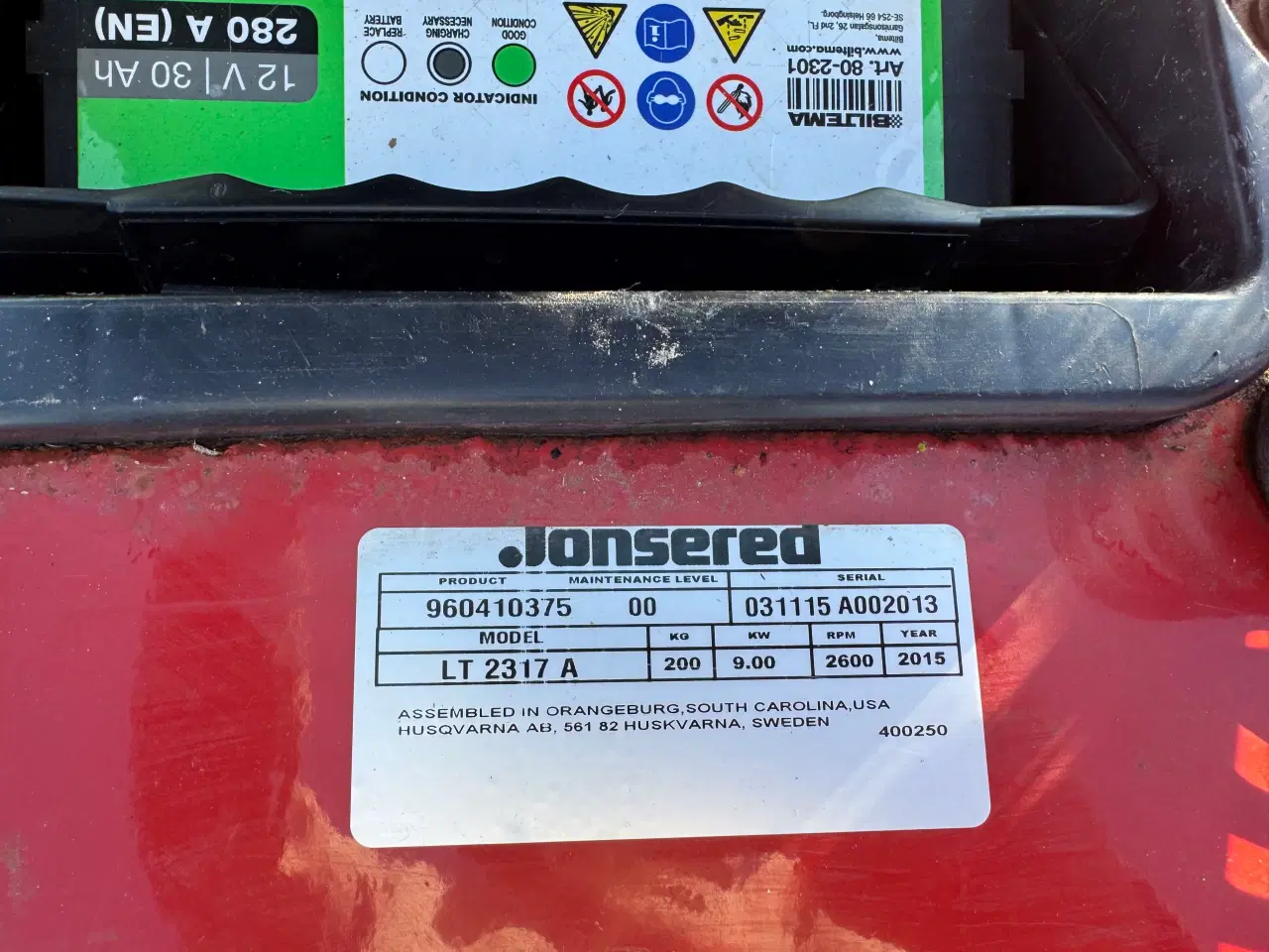 Billede 5 - Havetraktor. Jonsered LT2217A