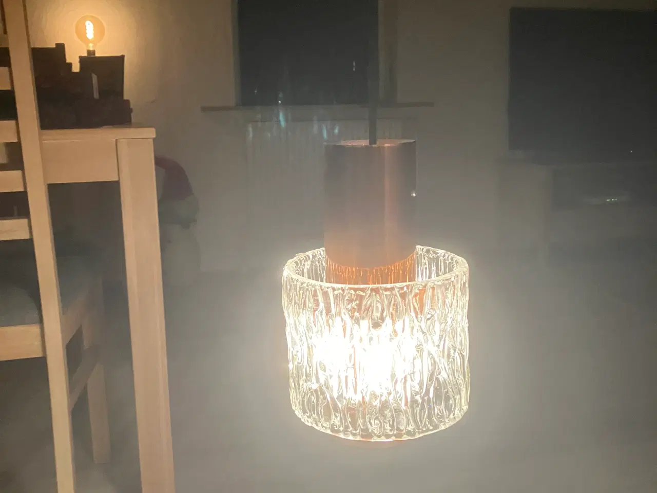 Billede 1 - Pendel i kobber og glas