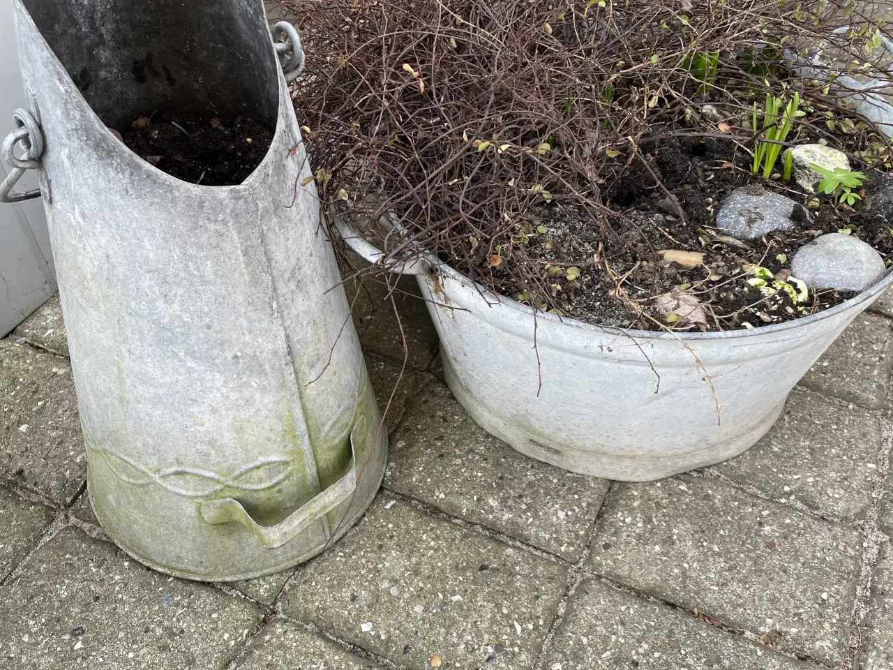 Billede 1 - Zink balje og zink spand