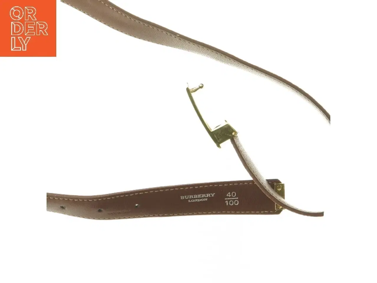 Billede 3 - Burberry bælte med guldspænde fra Burberry (str. 100 cm)