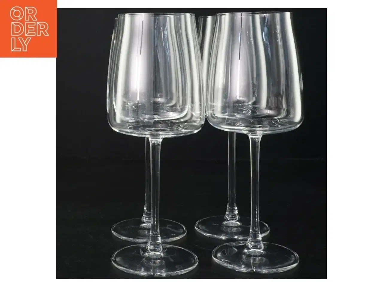 Billede 1 - Hvidvinsglas (4 stk) fra Lyngby glas (str. 21,5 x Ø6,5 cm)