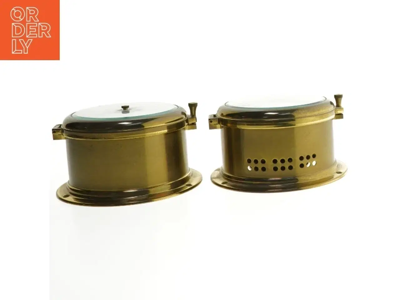 Billede 2 - Maritime barometer og ur sæt (str. Ø 16 cm)