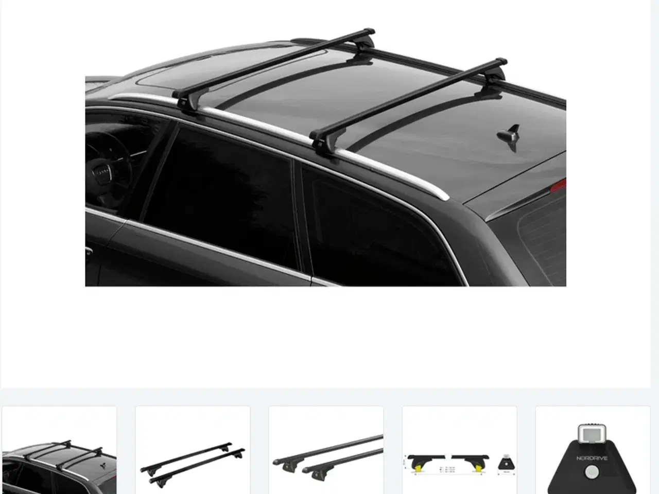 Billede 1 - Tagbøjler Nordrive sort stål til integreret tagræl