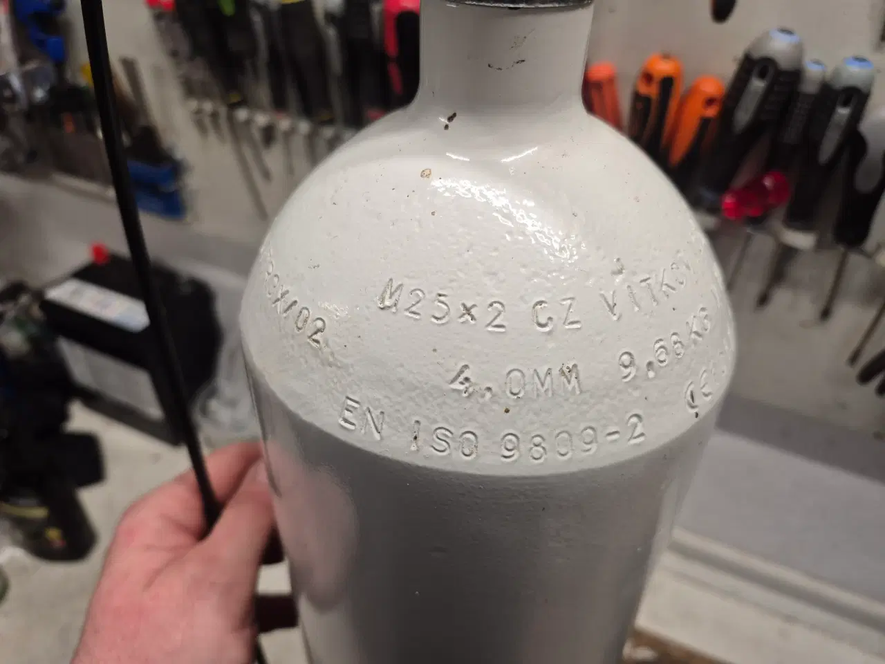 Billede 8 - Vitkovice trykflaske 7 liter stål hvid konverteret