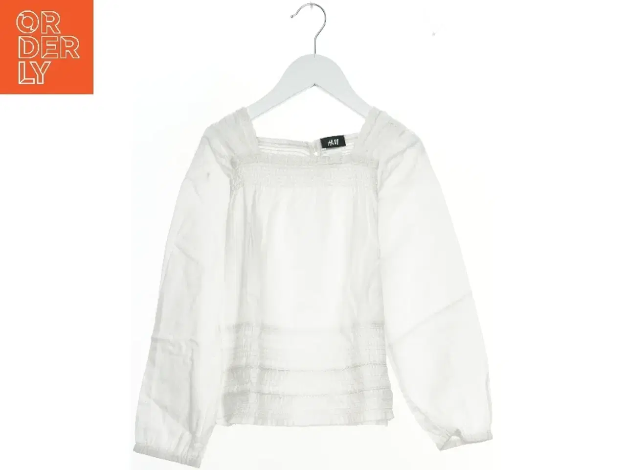 Billede 1 - Hvid langærmet bluse fra H&M (str. 128)